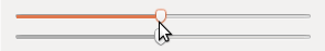 Slider with thumb pressed a while