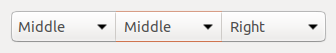 Segmented menubutton